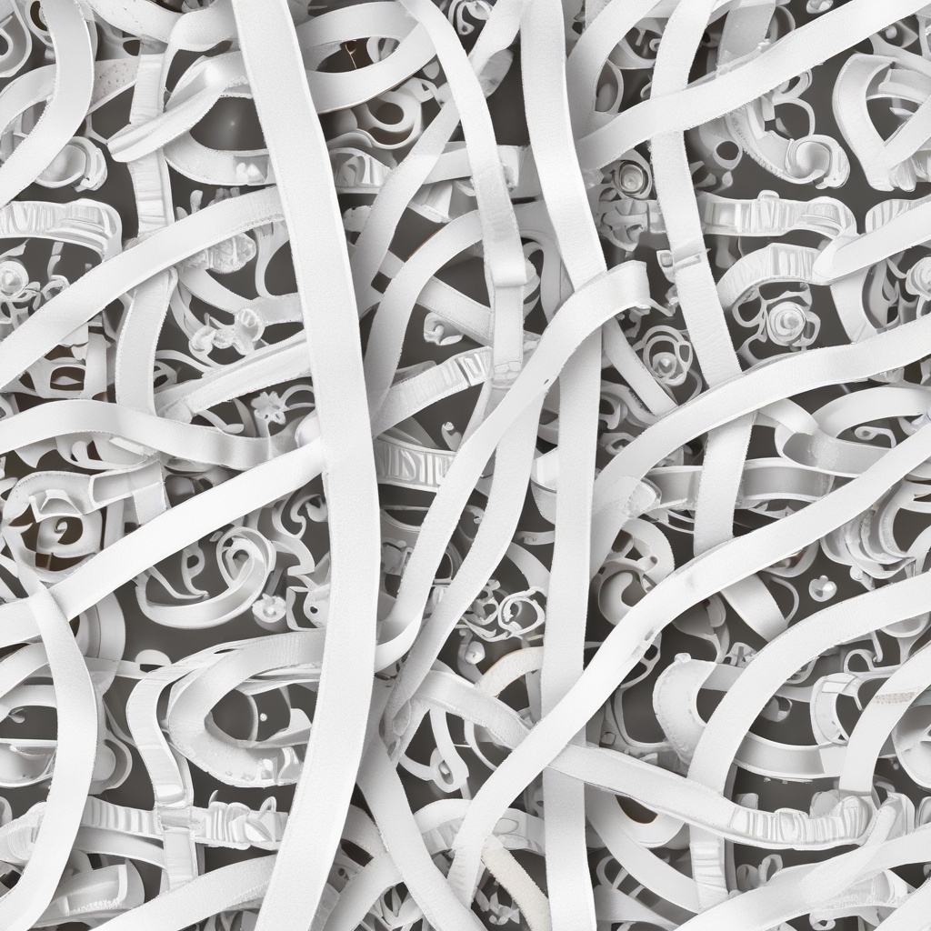 Long decorative white ribbon